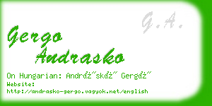 gergo andrasko business card